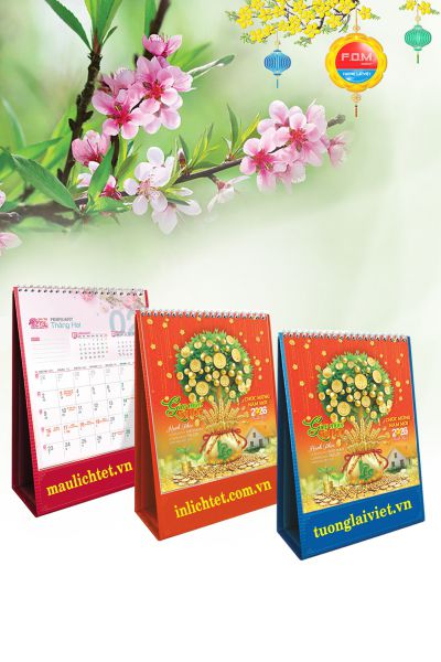In Lịch bàn đứng Xuân Tài Lộc