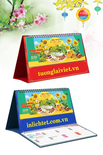 In Lịch để bàn Cây Thuốc Sức Khoẻ