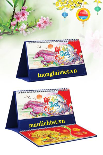 In Lịch để bàn Chữ Thư Pháp
