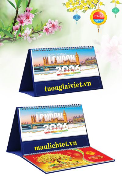 in Lịch để bàn Du Lịch Thế Giới