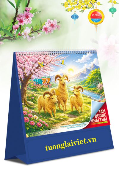 In Lịch để bàn Lộc Khai Xuân