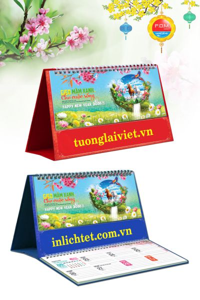In Lịch để bàn Môi Trường Cuộc Sống