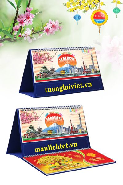In Lịch để bàn Sắc Màu Nhật Bản