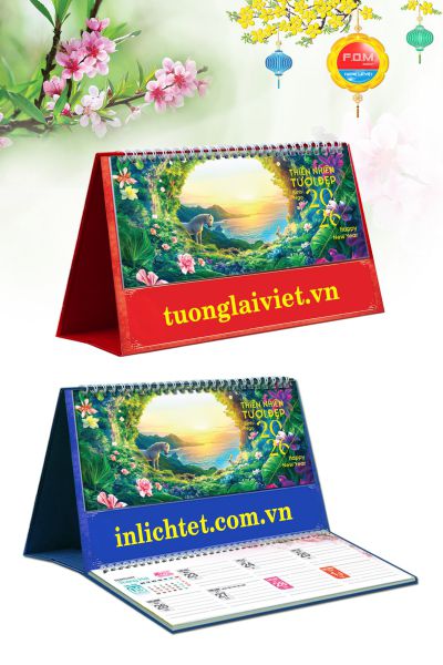 in Lịch để bàn Thiên Nhiên Tươi Đẹp