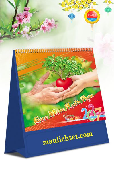In Lịch để bàn Thông Điệp Mai Mắn