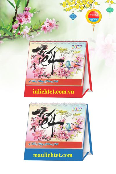 In Lịch để bàn Thư Pháp Xuân