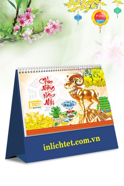 In Lịch để bàn Xuân Phát Tài