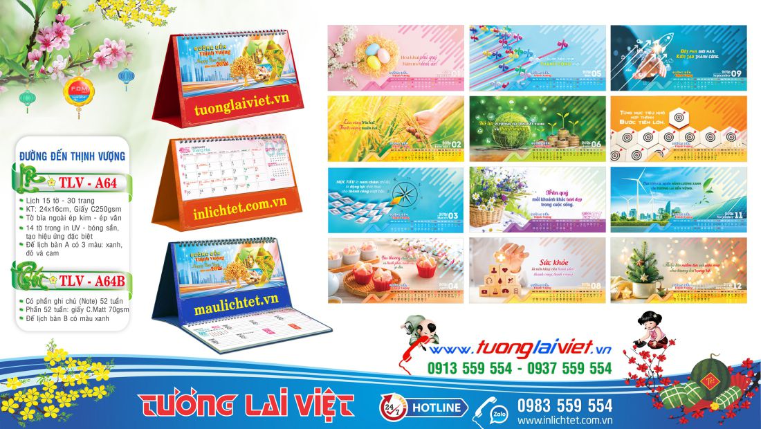 Mẫu Lịch để bàn Công Nghệ Cuộc Sống